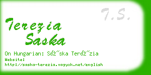 terezia saska business card